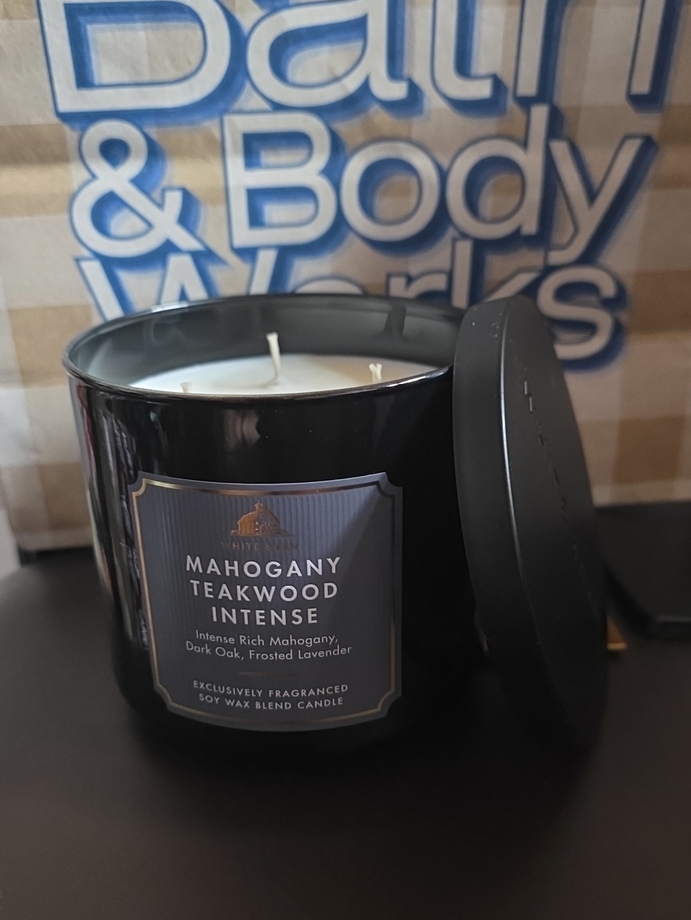 Mahogany Teakwood Intense Lg. 3-Wick Soy Candle